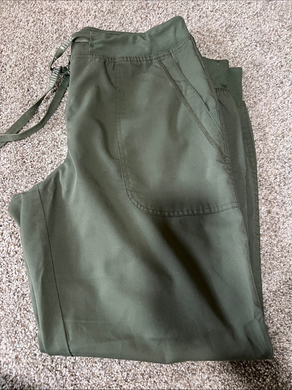 Med Couture Olive Green Drawstring Joggers